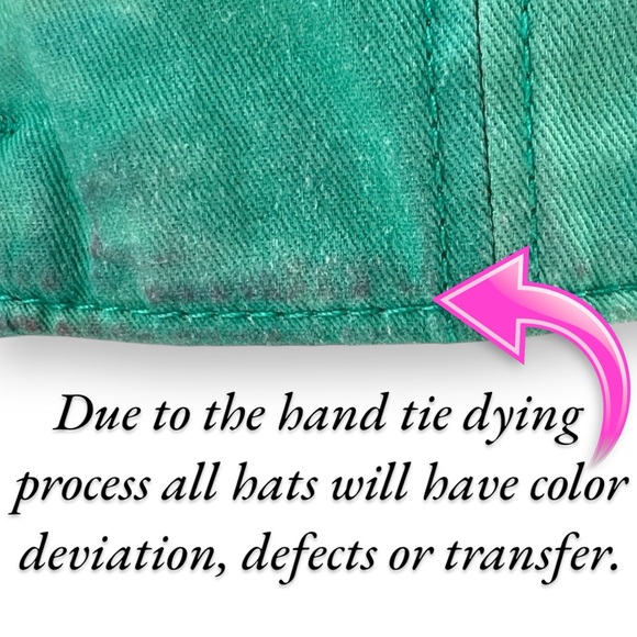 ADULT SpongeBob SquarePants Aqua Blue Tie Dye Hat Cap Adjustable Embroidered NEW - Picture 4 of 15